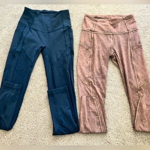 lululemon athletica Blue and Brown Leggings